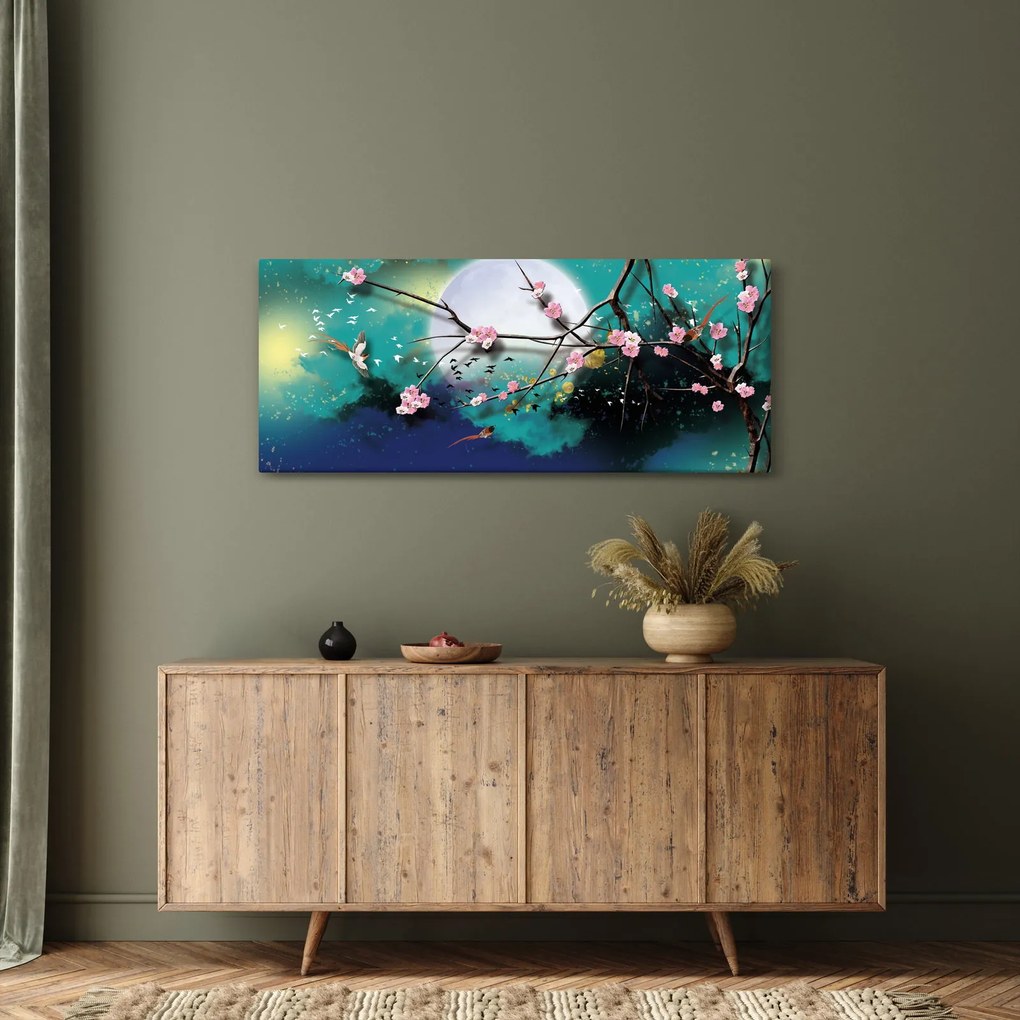 Tablou - Copac,grafic (120x50 cm)