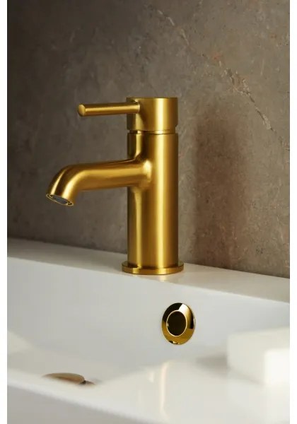 Baterie de lavoar + ventil KFA Armatura 5032-815-31 MOZA 15,2 cm auriu