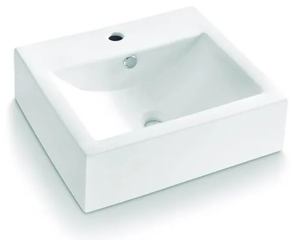 Bathco 0010 - Lavoar pentru blat BOLONIA 51 x 45,5 cm porțelan/alb