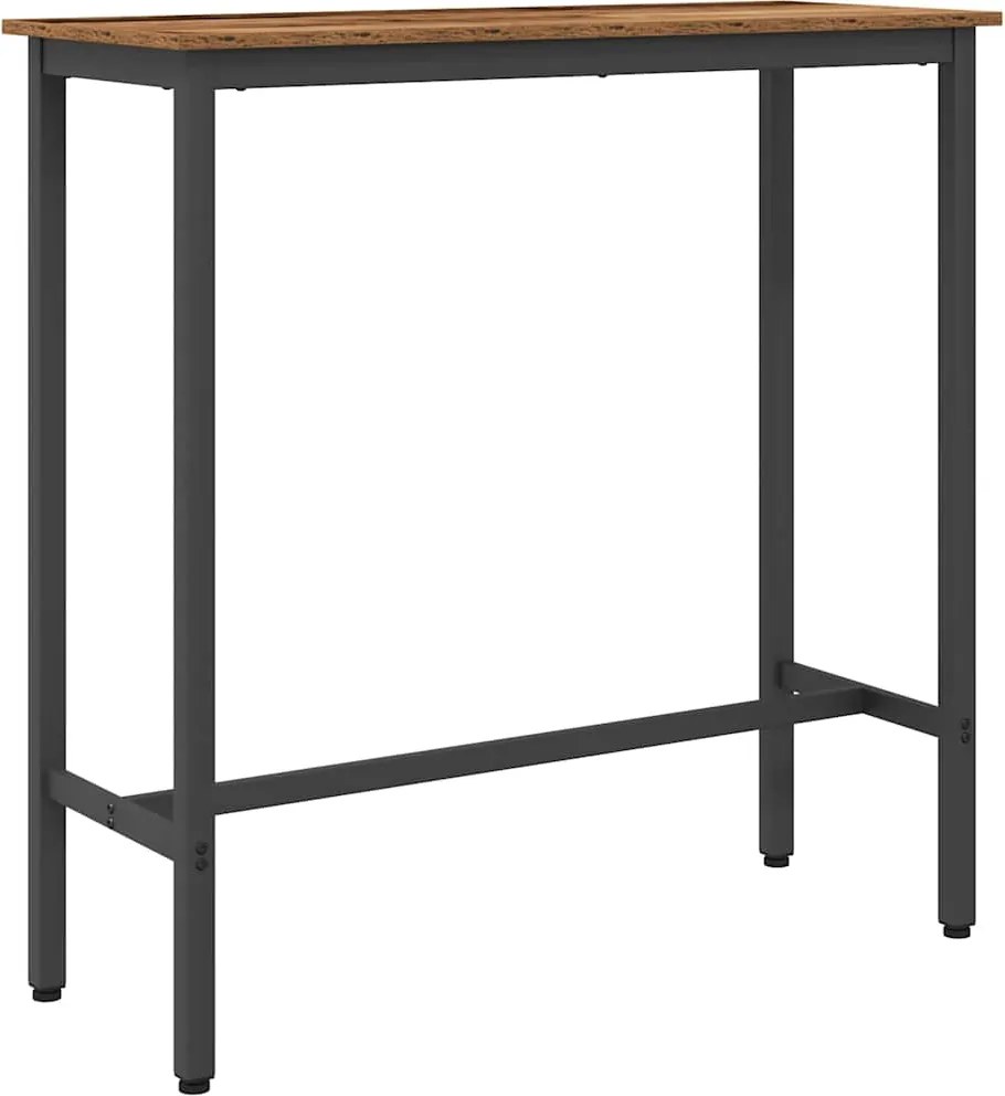 vidaXL masă Lemn vechi 100 x 40 x 100,5 cm Lemn ingineresc și oțel