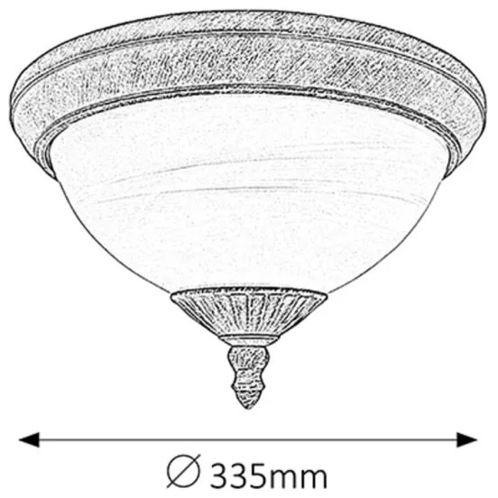 Rabalux 8377 - exterior Plafoniera MADRID 2xE27/40W/230V