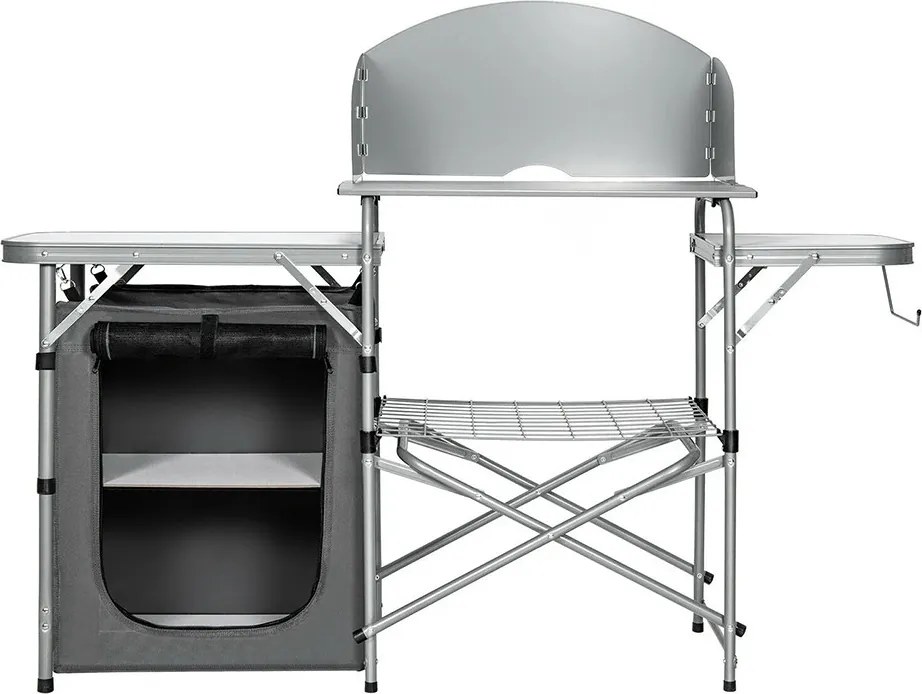 Masă pliabilă pentru camping cu depozitare