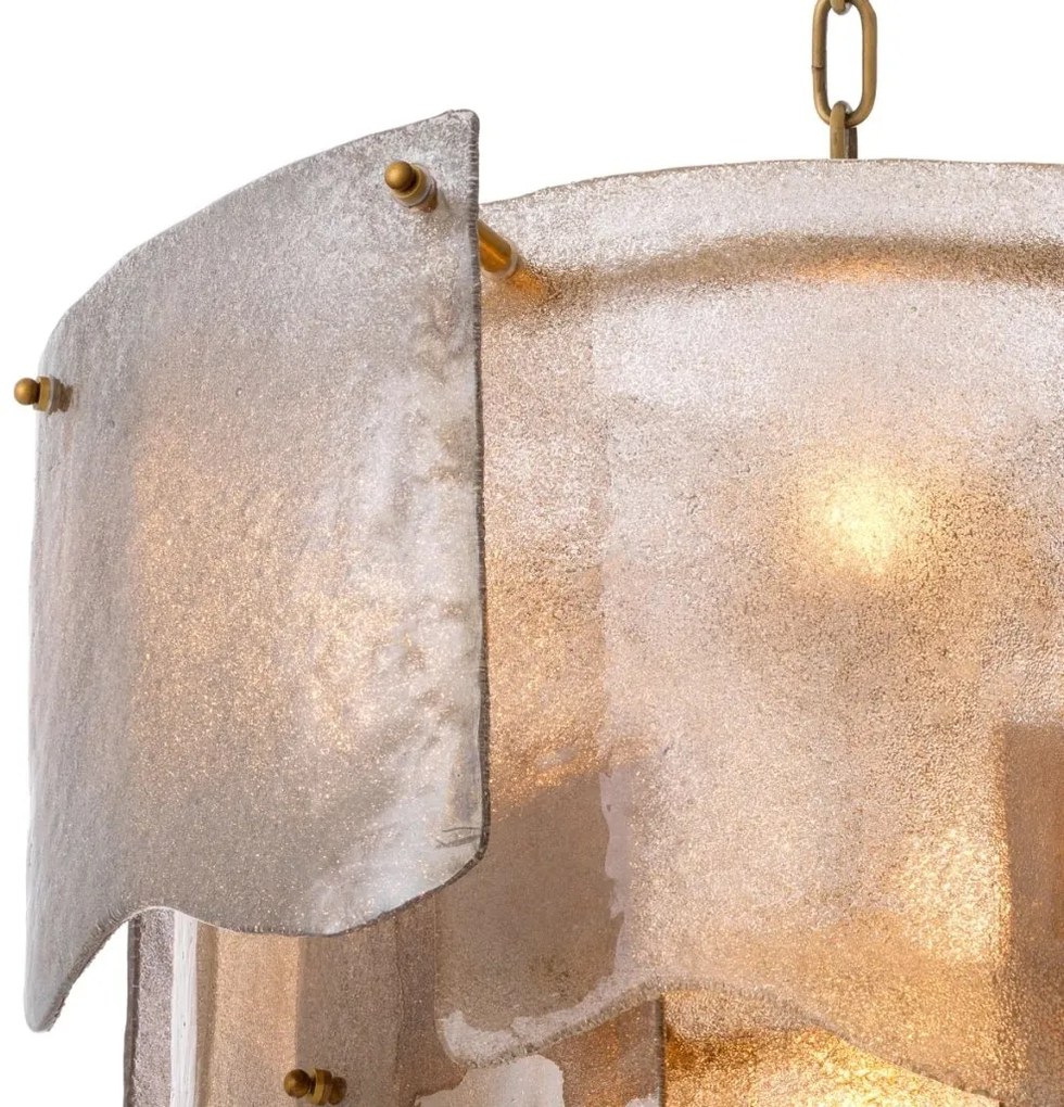 Candelabru LUX design deosebit Asinara S, sticla fumurie