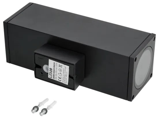 Aplică de exterior 2xGU10/35W/230V IP54 negru dreptunghiular