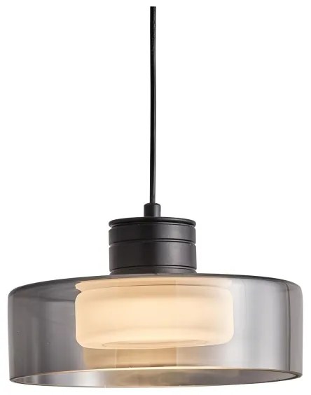 Lustră LED pe cablu LED/8W/230V 3000K negru/fumuriu pr. 20 cm