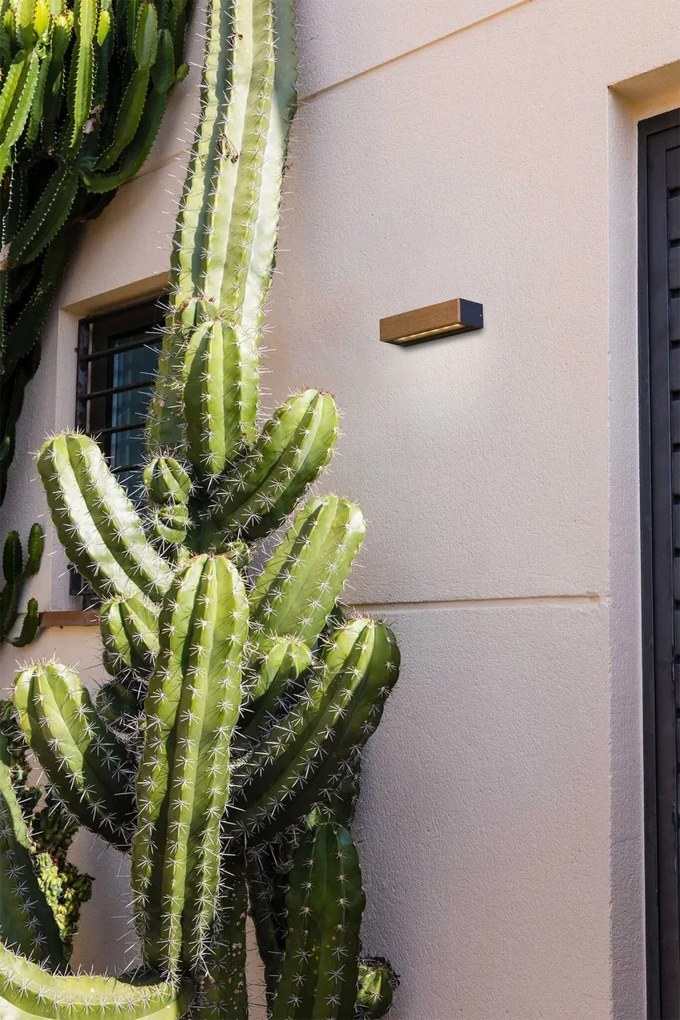 Aplica LED de exterior ambientala design modern IP65 LAKO lemn