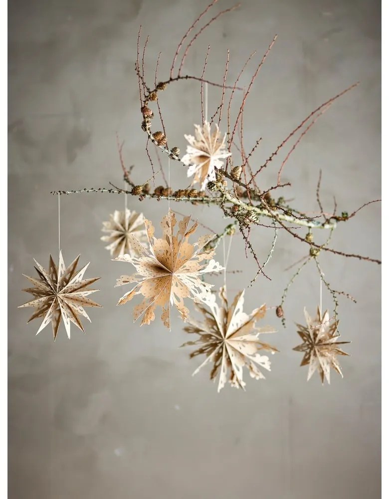 Decorațiuni suspendate pentru Crăciun 6 buc. din hârtie Star – Bloomingville