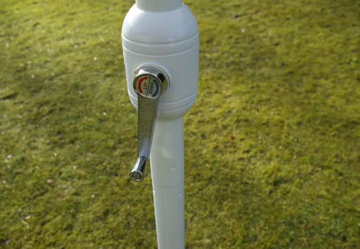 Umbrelă Garth cu mâner - alb, 4 m