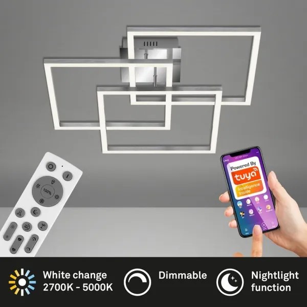 Lustră LED dimabilă aplicată FRAME LED/40W/230V Wi-Fi Tuya Brilo + telecomandă