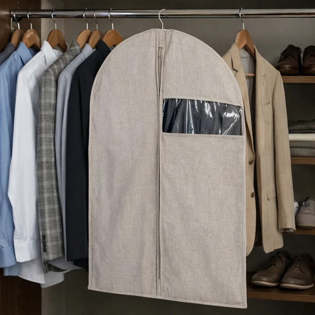 Husă foarte solidă Compactor pentru costum și rochie scurtă OXFORD, 60 x 100 cm, S