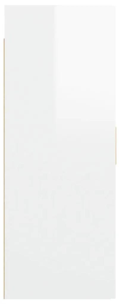 Dulap de perete suspendat, alb extralucios, 69,5x34x90 cm 1, Alb foarte lucios