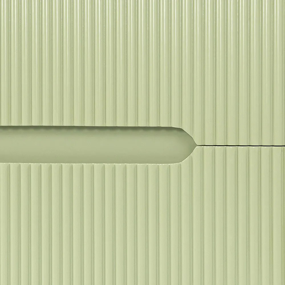 Trent 120 dulap de baie inferior cu chiuvetă ceramică 4 sertare, verde deschis