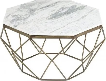 Masuta de cafea design minimalist Diamond 69cm, marmura alba