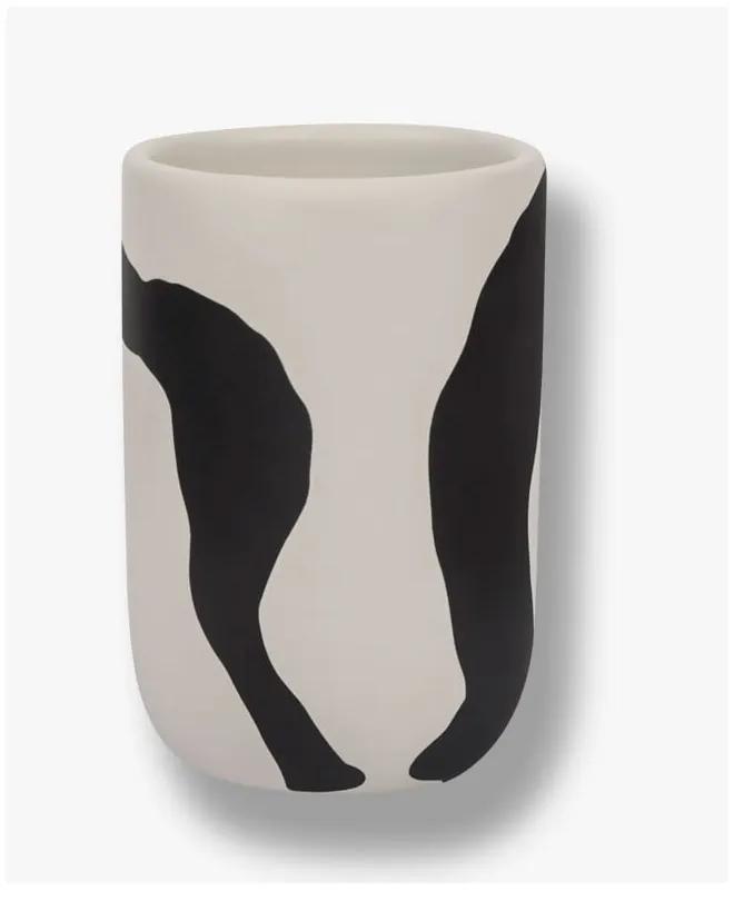 Suport pentru periuța de dinți negru-alb din ceramică Icon – Mette Ditmer Denmark