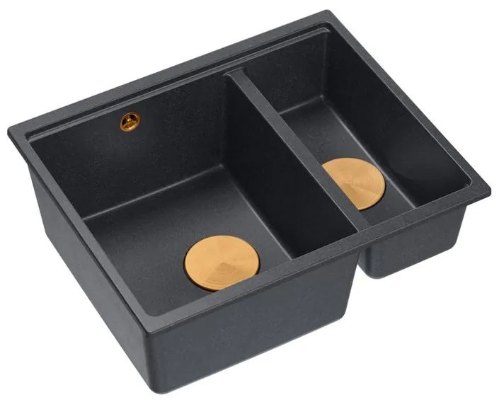 Chiuveta din granit Logan 150 negru metalic