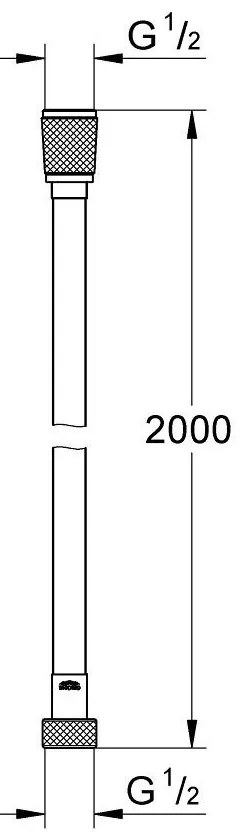 Grohe Vitalio Flex Silver furtun de dus 200 cm crom 27507001