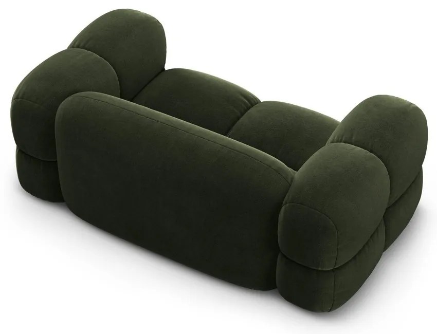 Canapea verde cu tapițerie din catifea 180 cm Loretto – Cosmopolitan Design