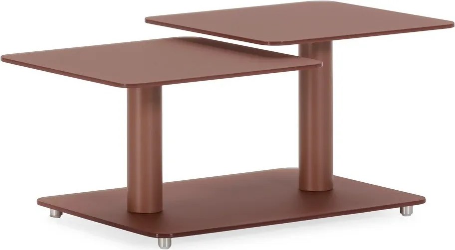 Măsuță de cafea teracotă din sticlă 54x115 cm Elvi – Marckeric