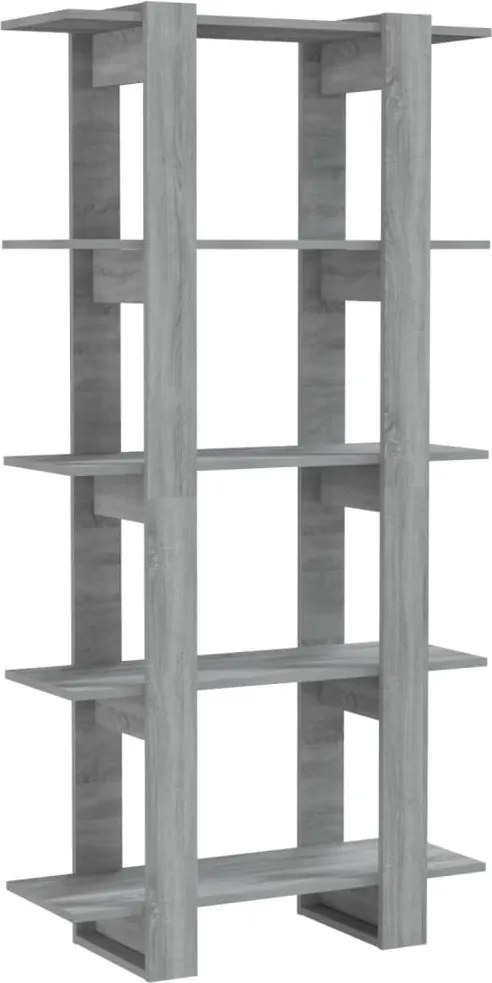 vidaXL Bibliotecă/Separator cameră, gri sonoma, 80x30x160 cm, PAL