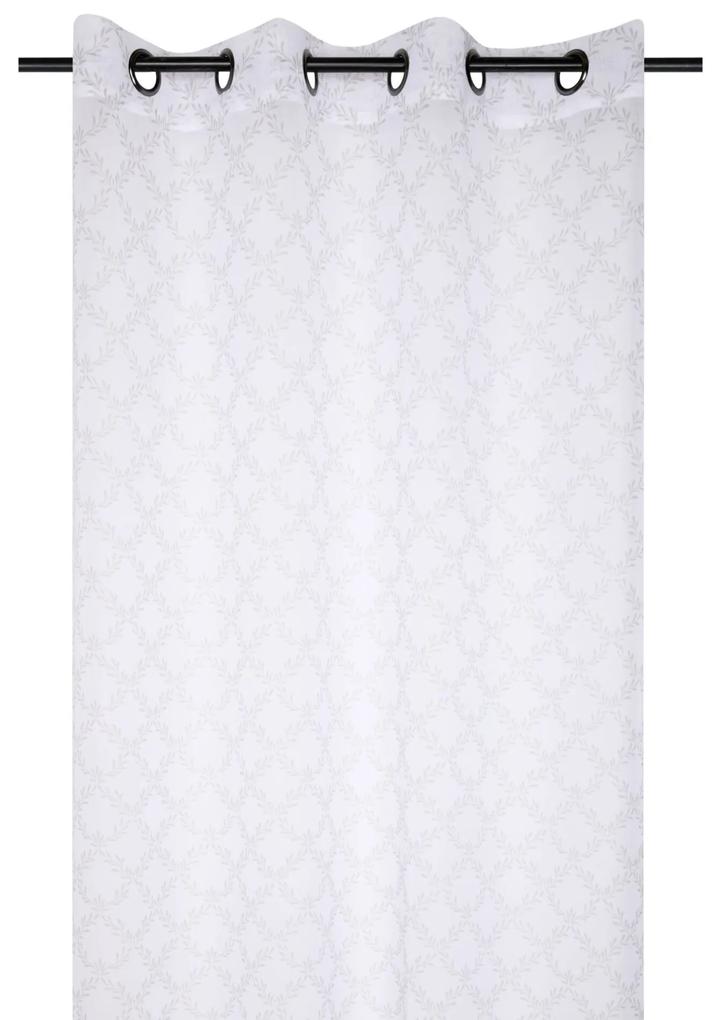 Perdea alba eleganta confectionata Delila Blanc 140x260 cm