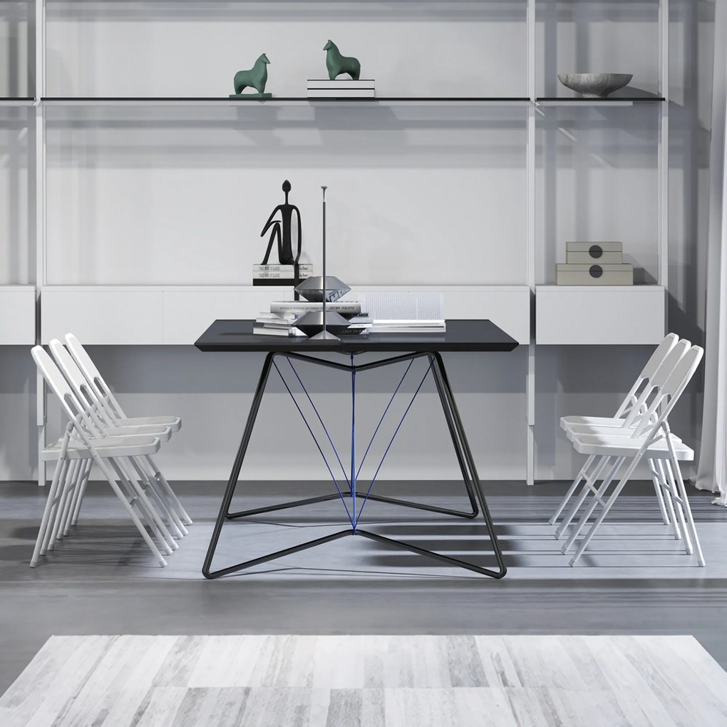 HOMCOM Set de 4 scaune pliabile scaune de sufragerie portabile cadru din oțel 45 x 46 x 78 cm alb | Aosom Romania