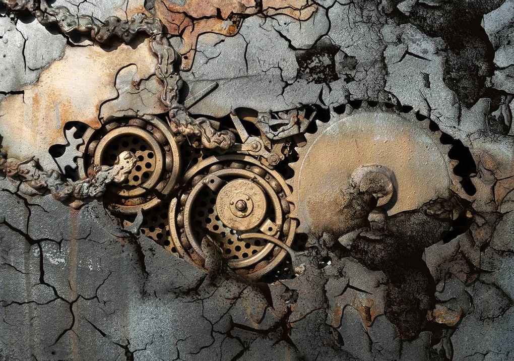 Fototapet - Roata zimbată în piatră (152,5x104 cm)