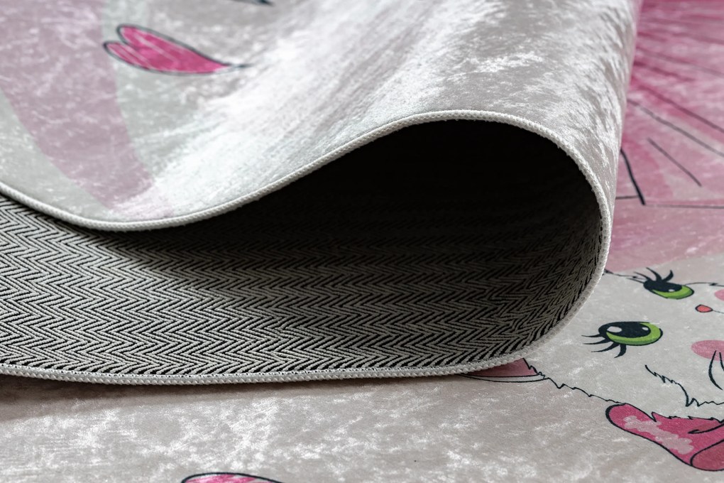 BAMBINO 2161covor lavabil Balerina, pisicuta pentru copii anti-alunecare - roz