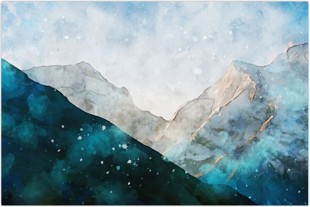 Tablou - Munte desenat (90x60 cm)