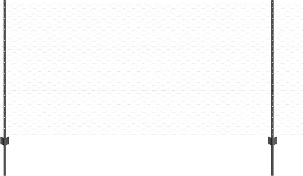vidaXL Gard cu Stâlp Gri 1,2 x 50 m Oțel și PVC