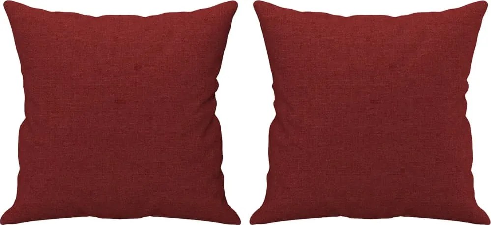 vidaXL Perne decorative, 2 buc., roșu vin, 40x40 cm, material textil