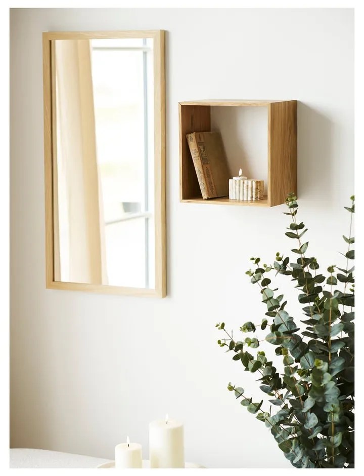 Raft în culoare naturală etajat din lemn de stejar 30 cm Lattoon – House Nordic