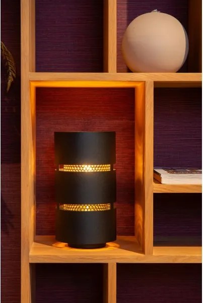 Lampă de masă Lucide 21533/01/30 ROSAS 1xE27/40W/230V negru