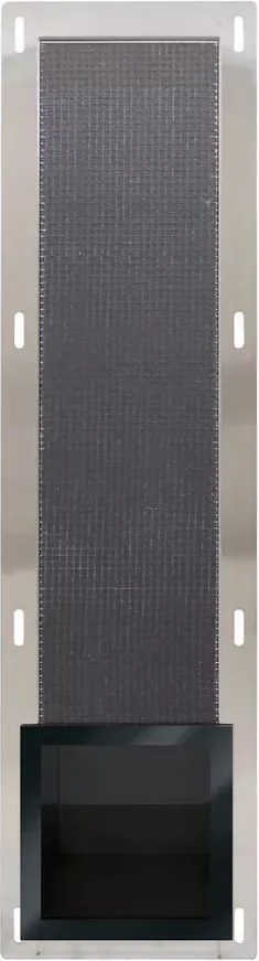 Raft incastrat pentru hartie igienica Balneo Wall-Box negru periat
