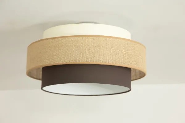 Brilagi - Plafonieră RESNA, 1x E27, 60 W, 230 V, Ø 40 cm, bej/negru