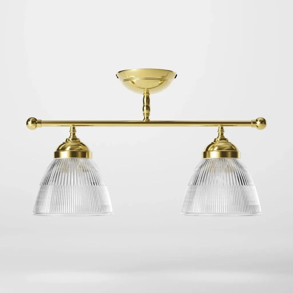 Lustra stil neoclasic din alama si sticla Elide