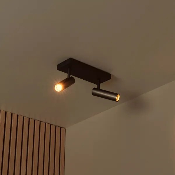 Lucide GRADO 22974/02/15 - Spot 2xGU10/8W/230V negru/maro