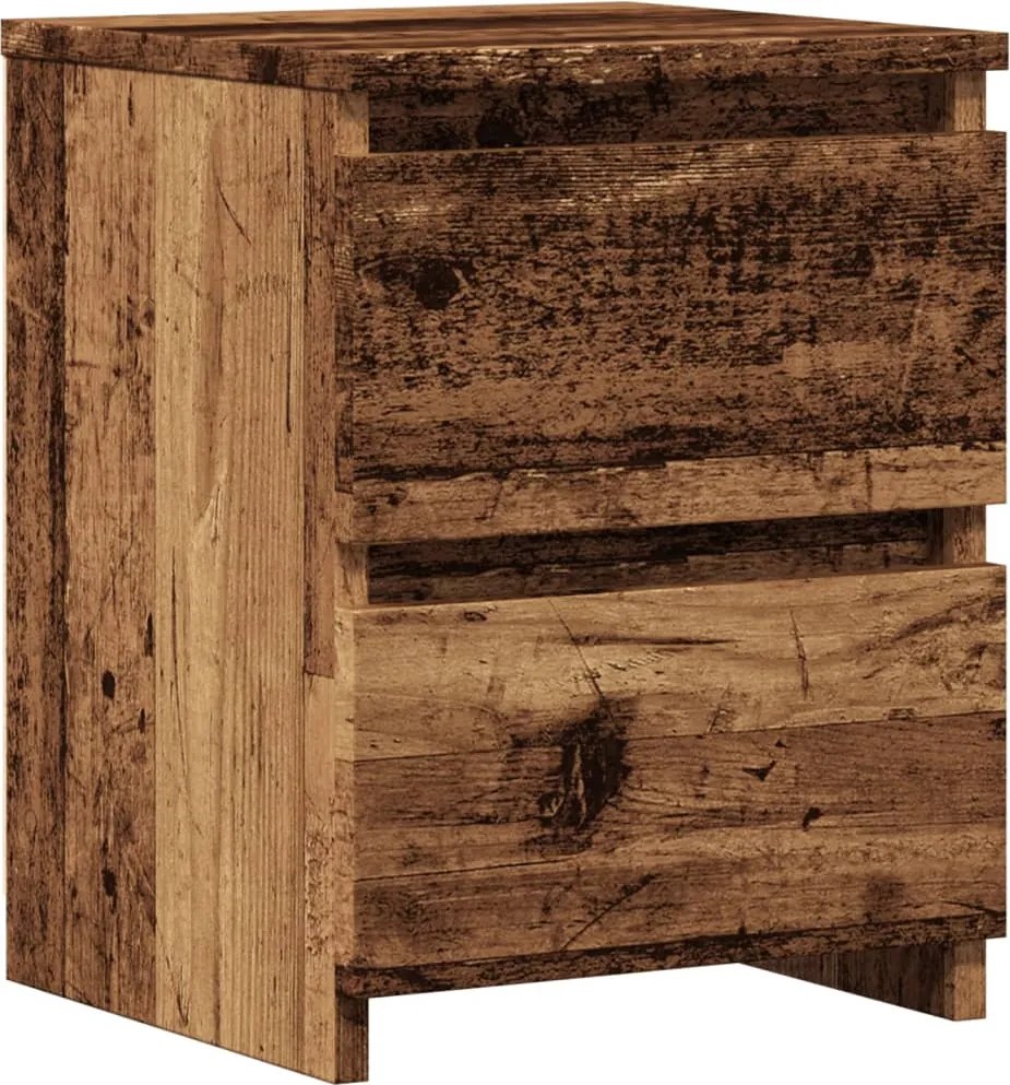 vidaXL Noptieră, lemn învechit, 30 x 30 x 40 cm, lemn prelucrat