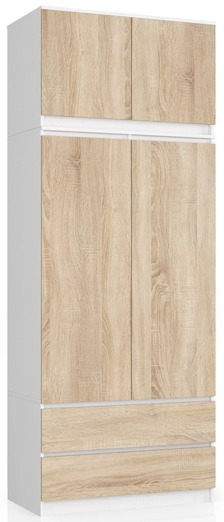Suprastructură pentru dulap Sashka (Alb + stejar sonoma). 1069948