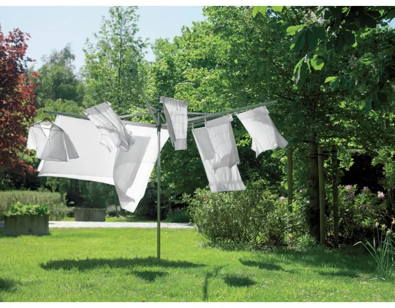 Uscator de rufe pentru exterior Brabantia Essential 90300259, 40 m, Ancora pentru betonare, Husa, Rezistent la coroziune, Inox