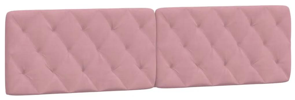 374752 vidaXL Pernă tăblie de pat, roz, 200 cm, catifea