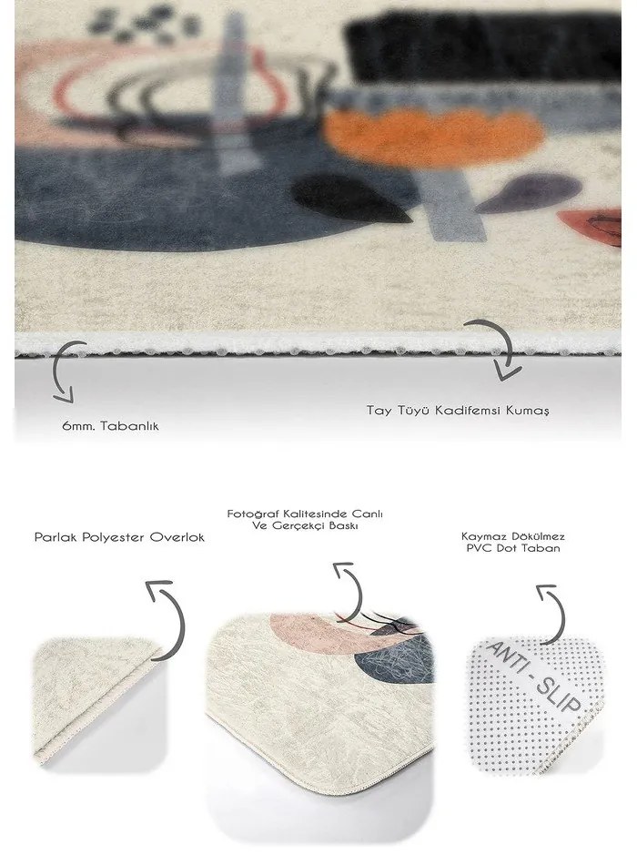 Covorașe de baie bej 2 buc. din catifea 60x100 cm – Mila Home