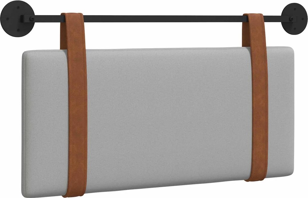 vidaXL Cap de pat suspendat Simplu Gri nori 100 x 55 x 5 cm PU antic