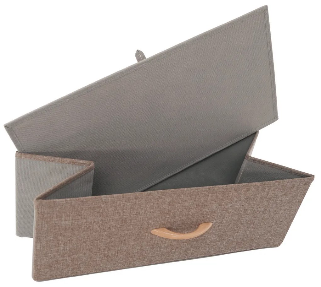 Comodă cu sertare din material textil HAZEL TIP 2,maro, M