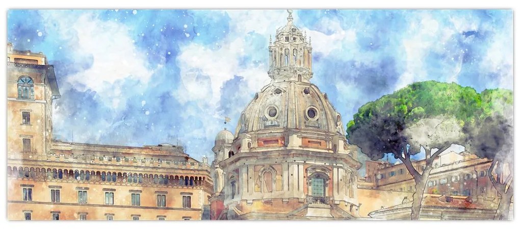 Tablou - Biserica Santa Maria di Loreto, Roma, Italia (120x50 cm)