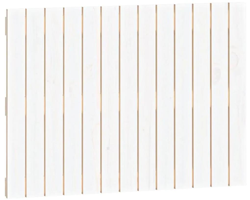 824854 vidaXL Tăblie de pat pentru perete, alb, 82,5x3x60 cm, lemn masiv pin