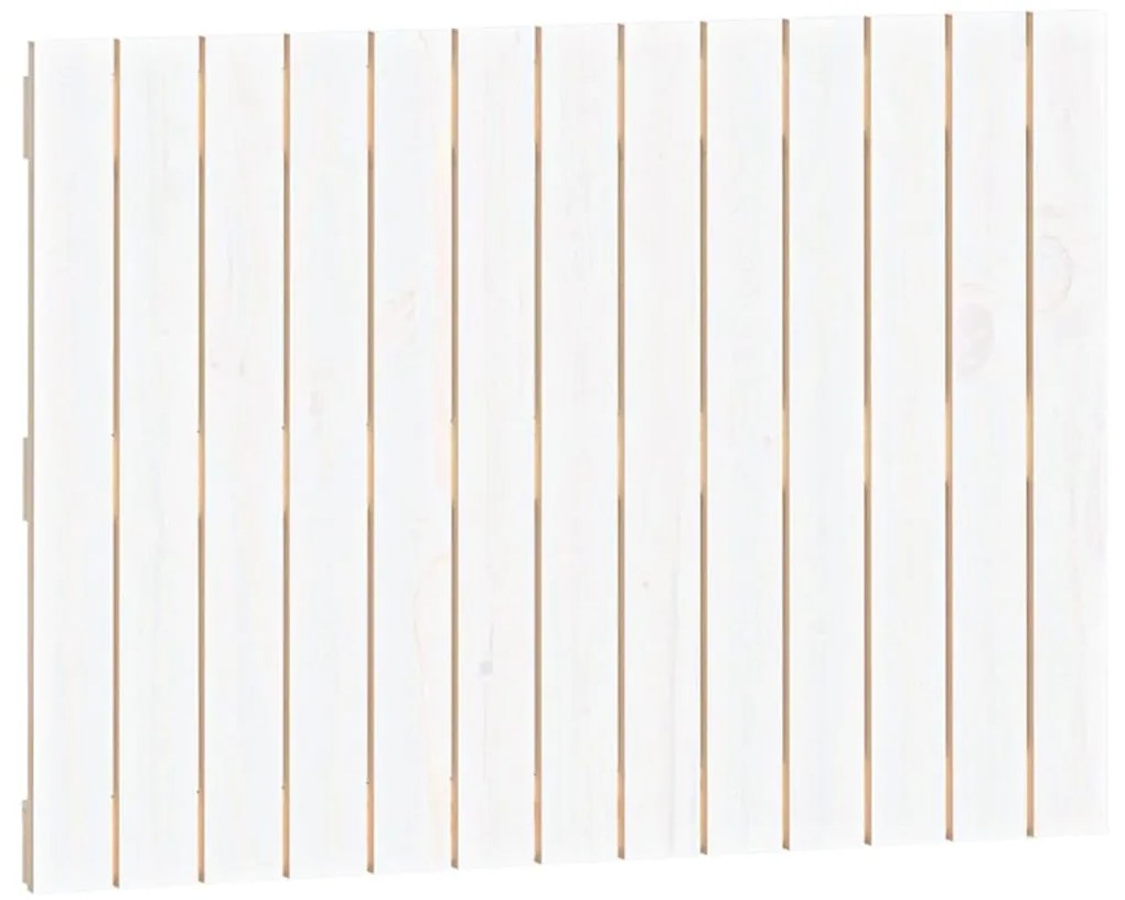 vidaXL Tăblie de pat pentru perete, alb, 82,5x3x60 cm, lemn masiv pin