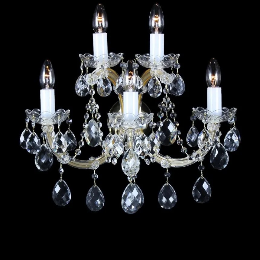 Aplica de perete Maria Theresa cu 5 brate, cristal Bohemia N24 001/05/1