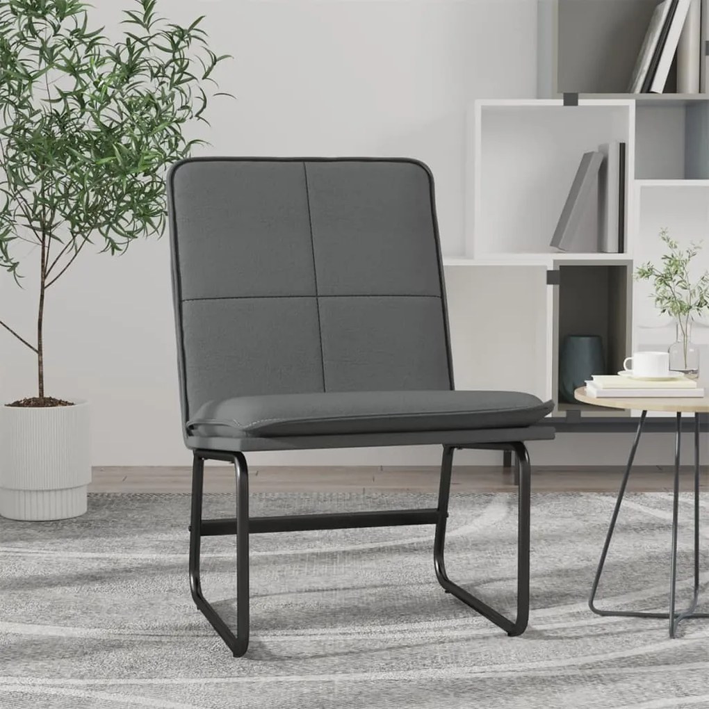 351333 vidaXL Scaun de relaxare, gri, 54x75x76 cm, piele artificială