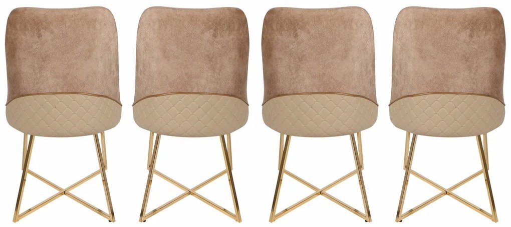 Set de scaune de sufragerie Madrid Brown, 4 bucăți