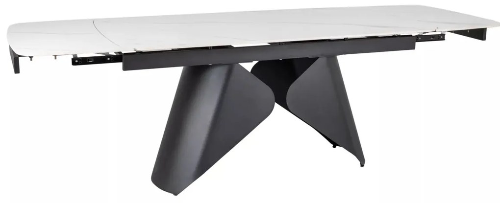Masa extensibila Armando alb/negru L160-240xl90 cm